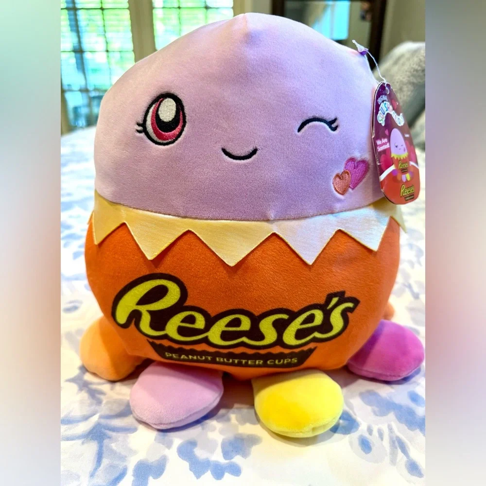 Jeanne the Octopus Sqishmallow, Reeses scented Design. 10-12ich.